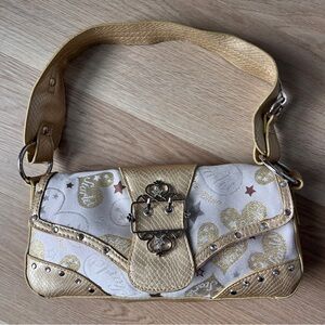 Paris Hilton Shoulder Bag Y2K Rhinestone and Metal • Silver Hardware